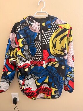 Reason Colorblock Pop Art Jacket in Blue, Red, Yellow & Black